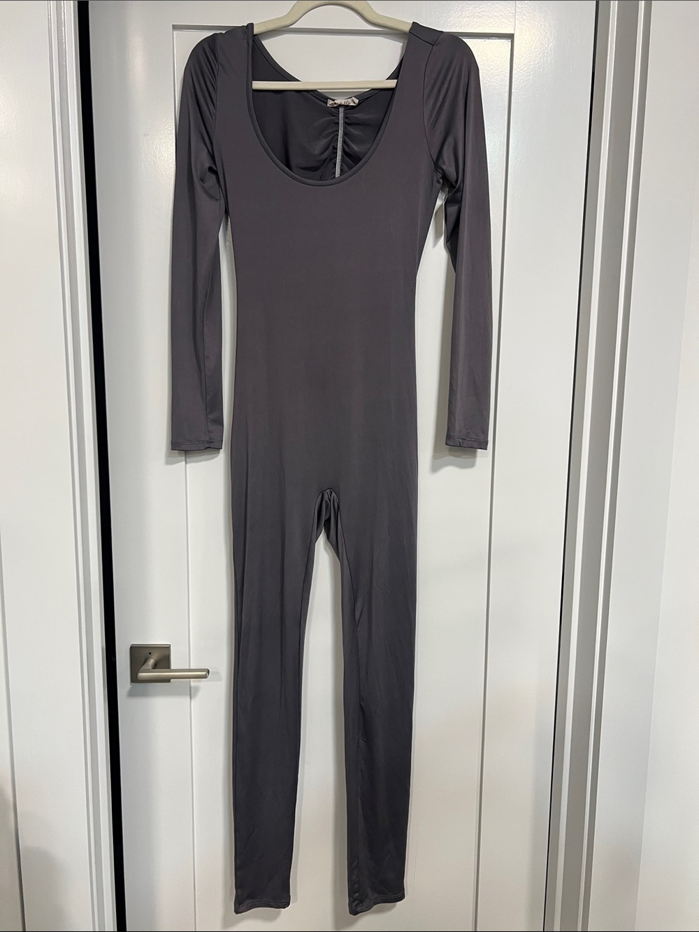 Heart & Hips Long Sleeve Gray Jumpsuit